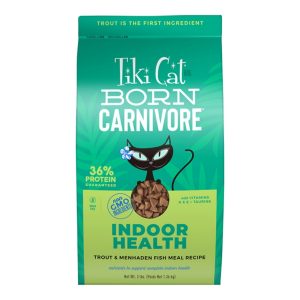 Tiki Cat Born Carnivore Indoor Health Trout Dry Cat Food, 3 lb