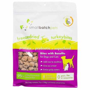 Small Batch Freeze-Dried Turkey Bites Dog Treats, 7 oz