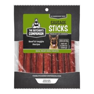 Butcher's Companion Beef & Veg Sausage Sticks Dog Treats, 5.29 oz