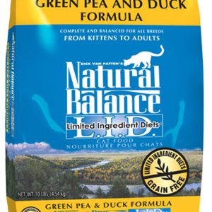 Natural Balance L.I.D. Limited Ingredient Dry Cat Food, Green Pea & Duck, 10 lb