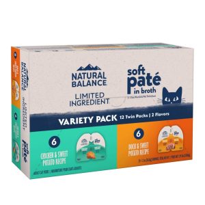 Natural Balance L.I.D. Soft Pâté in Broth Variety Pack, 2.6 oz (12 Count)