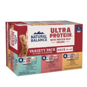 Natural Balance Ultra Protein Wet Cat Food Variety Pack, 2.8 oz (12 Count)