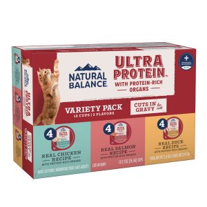 Natural Balance Ultra Protein Cuts in Gravy Variety Pack, 2.7 oz (12 Count)