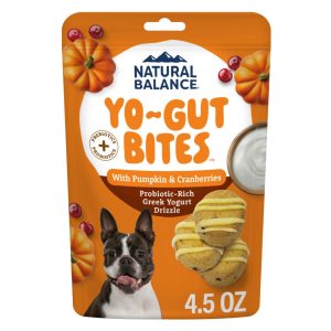 Natural Balance Yo-Gut Bites Pumpkin & Cranberries Dog Treats, 4.5 oz
