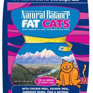 Natural Balance Fat Cats Low Calorie Dry Cat Food, Chicken & Salmon, 15 lb