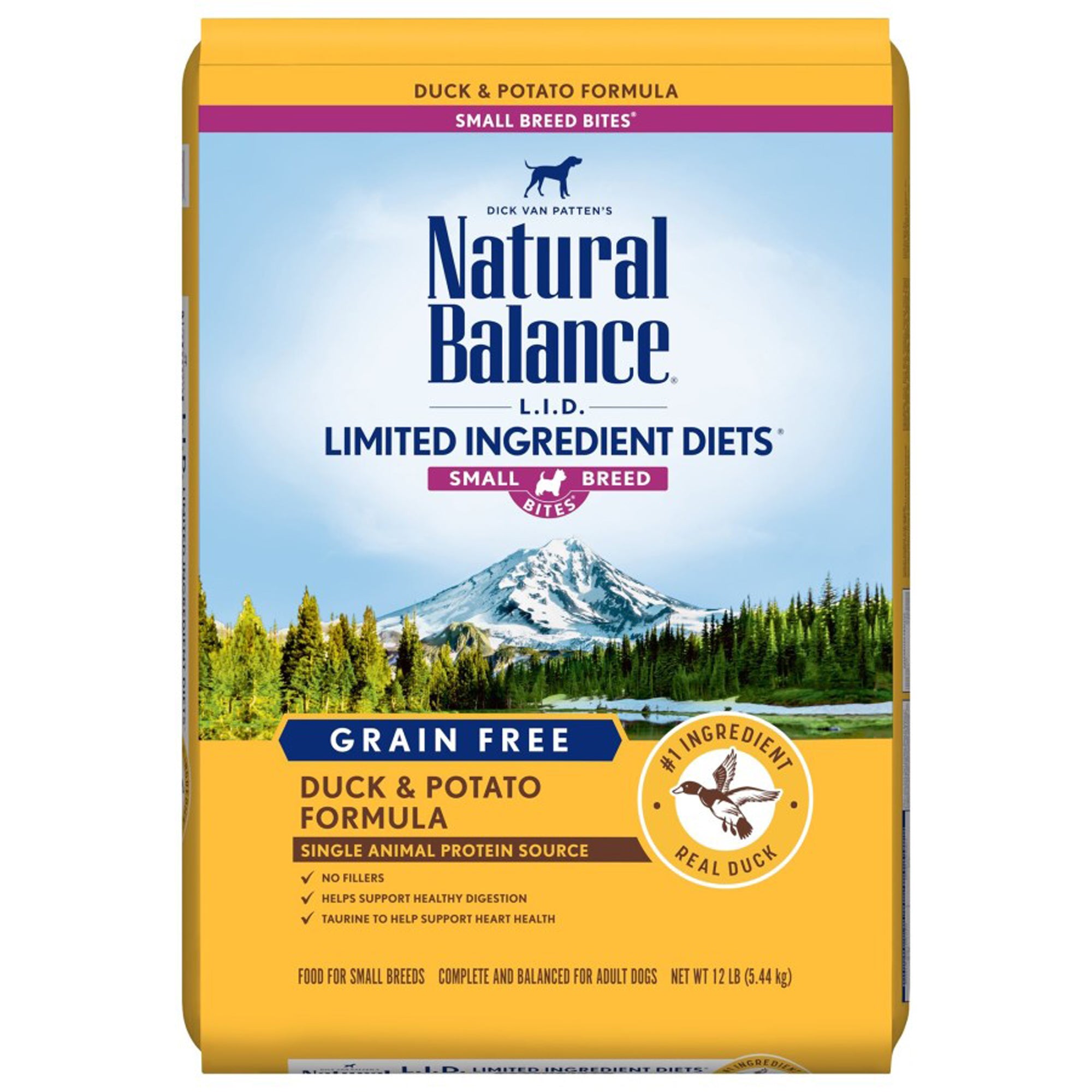 Natural Balance L.I.D. Duck & Potato Small Breed Bites Dry Dog Food, 12 lb