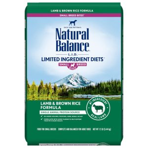 Natural Balance L.I.D. Lamb & Brown Rice Small Breed Dry Dog Food, 12 lb