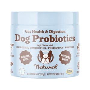 Natural Dog Company Probiotic Supplement Chews, 45 Count