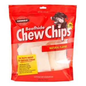 Lennox Natural Beefhide Chew Chips Dog Chew, 16 oz