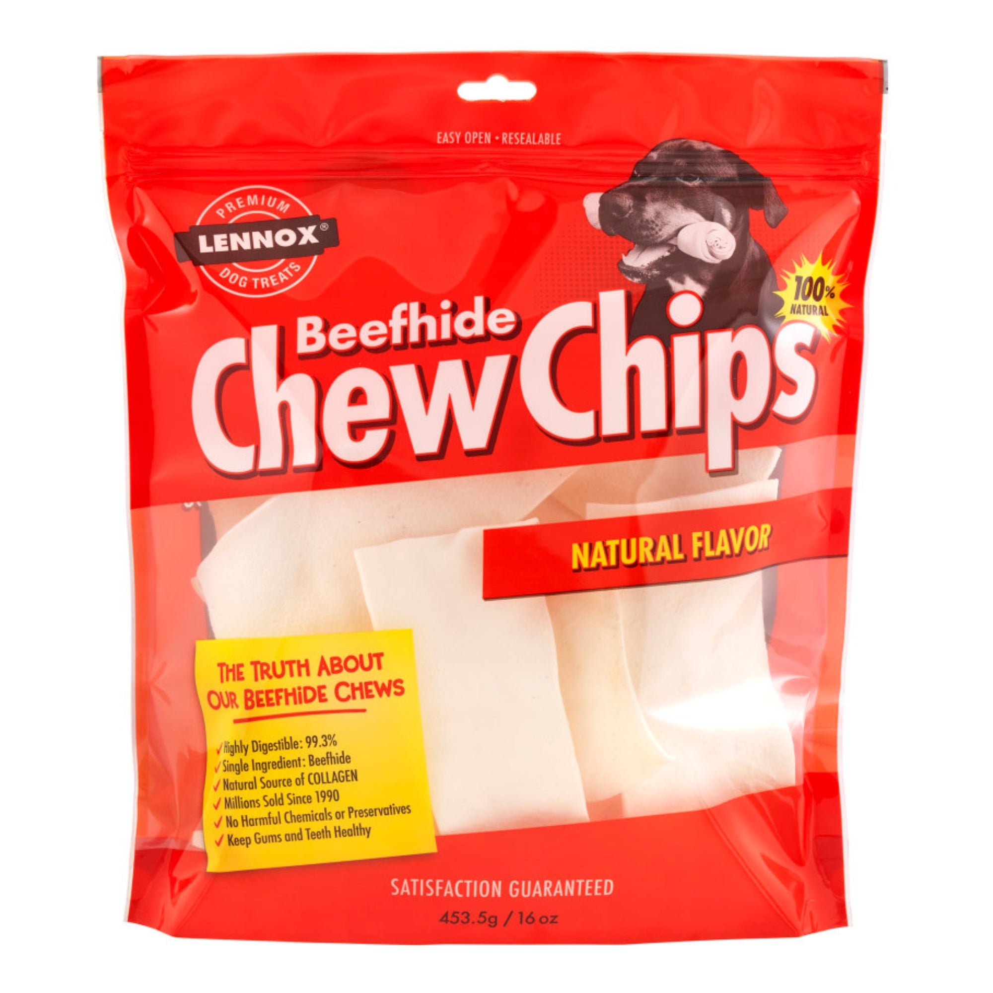 Lennox Natural Beefhide Chew Chips Dog Chew, 16 oz