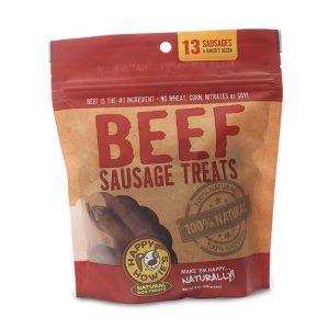Happy Howie's Beef Sausage Baker's Dozen, 4 in Dog Treats, 8 oz