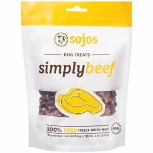 Sojos Simply Beef Dog Treats, 4 oz