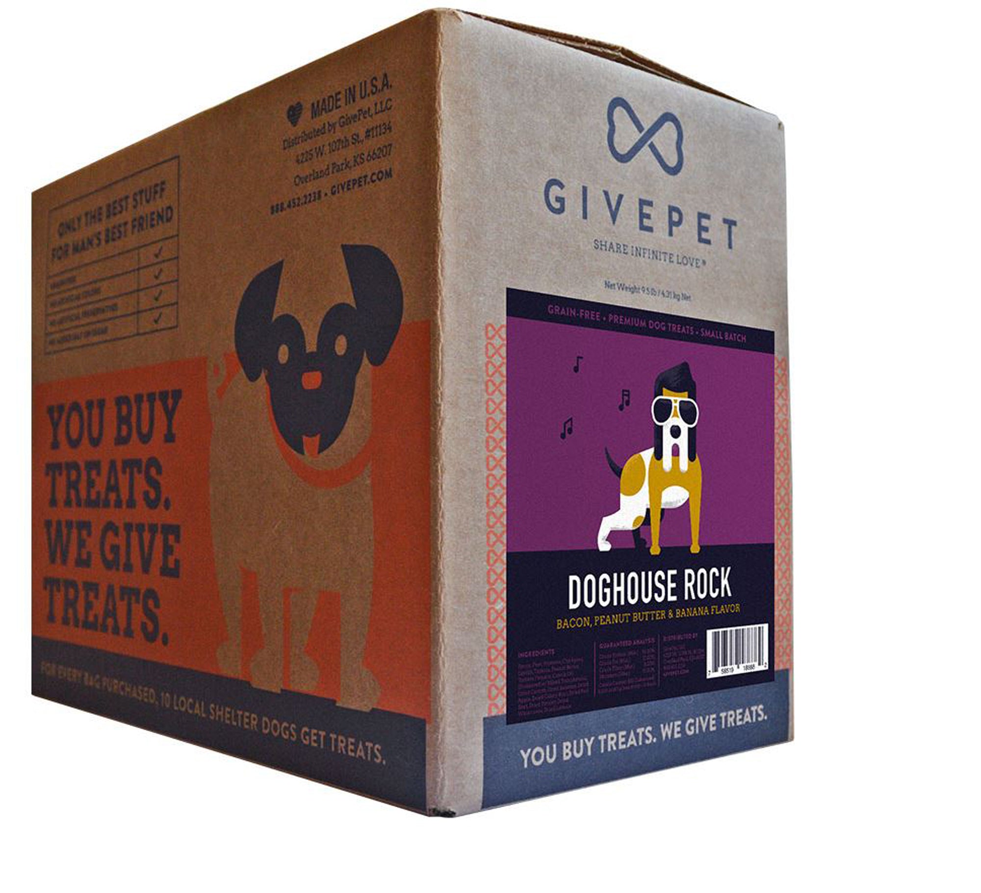GivePet Doghouse Rock Bulk Dog Treats, 9.5 lb
