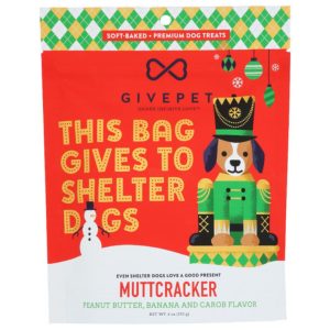 GivePet Holiday Soft Baked Muttcracker Dog Treats, 6 oz