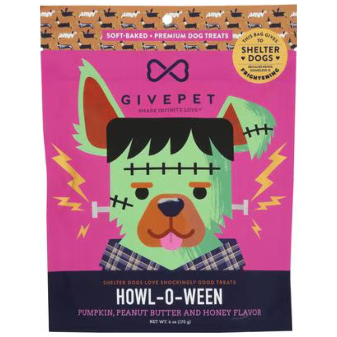 GivePet Soft Baked Howl-O-Ween Dog Treats, 6 oz