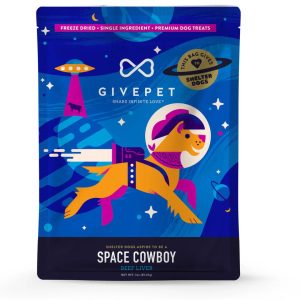GivePet Freeze-Dried Space Cowboy Dog Treats, 3 oz