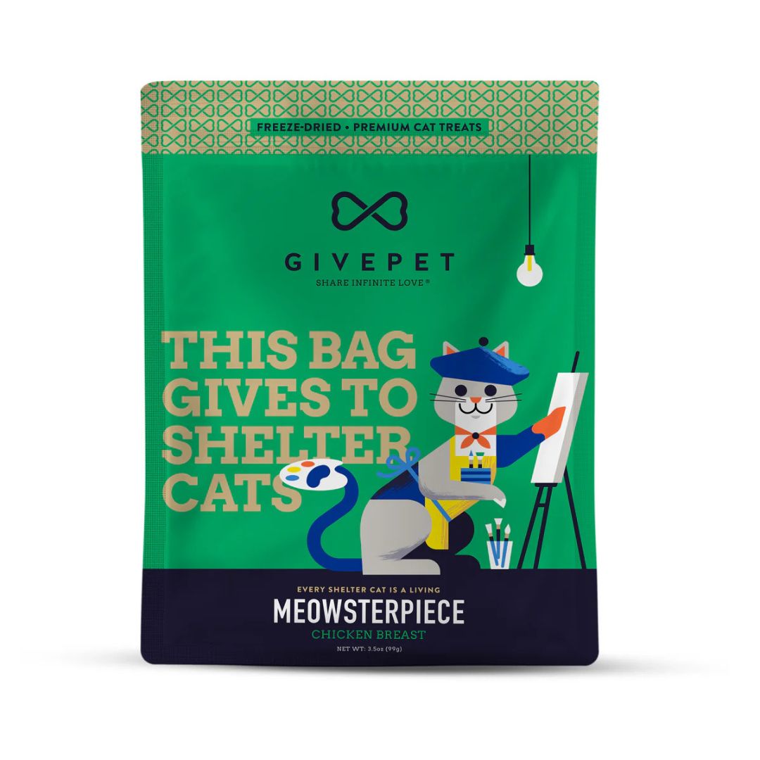 GivePet Masterpiece Freeze-Dried Grain-Free Cat Treats, 3.5 oz