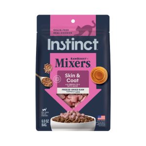 Instinct Raw Boost Mixers Skin & Coat Freeze-Dried Cat Food Topper, 5.5 oz