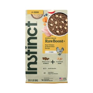 Instinct Raw Boost Whole Grain Chicken & Brown Rice Dry Dog Food, 20 lb