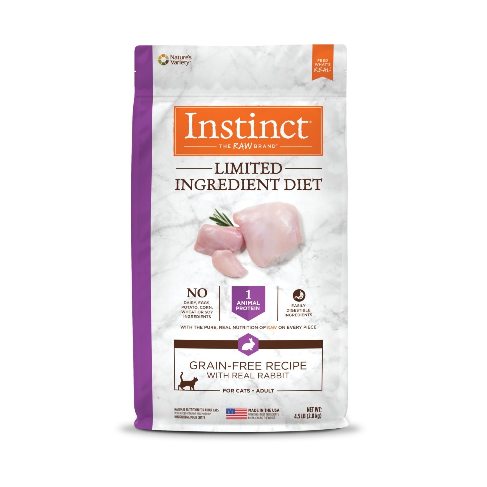 Instinct Limited Ingredient Grain-Free Dry Cat Food, Rabbit, 4.5 lb