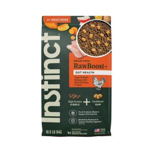 Instinct Raw Boost Gut Health Chicken High Protein Grain-Free Dog Food, 18 lb