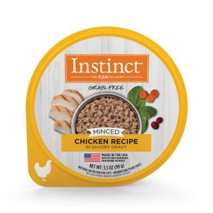 Instinct Minced Chicken Grain-Free Wet Cat Food Cups, 3.5 oz (Case of 12)