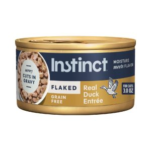 Instinct Flaked Duck Entrée in Gravy Grain-Free Wet Cat Food, 3 oz (Case of 24)