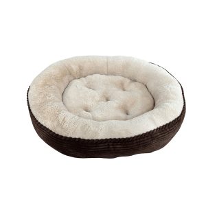 Ethical Pet Sleep Zone Luxe Round Rib Corduroy 31 in Chocolate