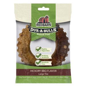 Redbarn Dur-A-Bulls Tire Hickory BBQ Dog Chews