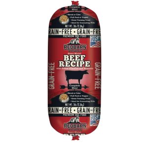 Redbarn Grain-Free Beef Dog Food Roll, 3 lb