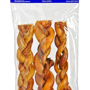 Redbarn Braided Bully Stick, 7 in Dog Chews, 3 Pack