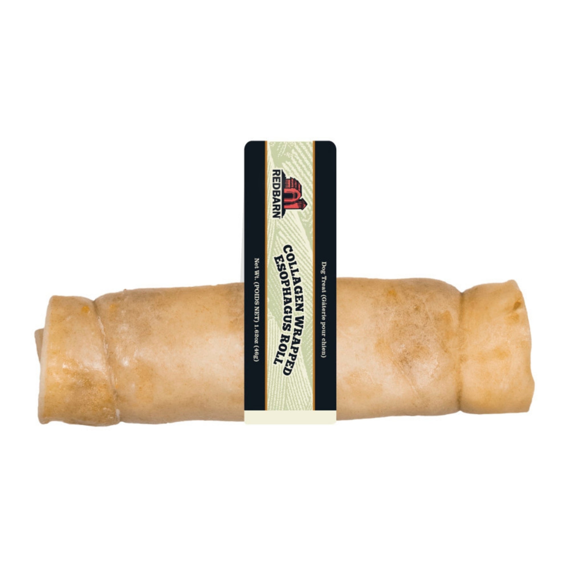 Redbarn Collagen-Wrapped Esophagus Roll, Medium Dog Chews, 25 Count