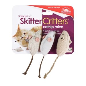 SmartyKat SkitterCritters Catnip Mice 3pk