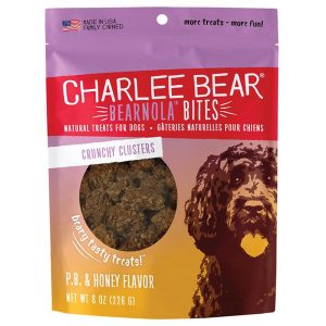 Charlee Bear Bearnola Peanut Butter Honey Dog Treats, 8 oz