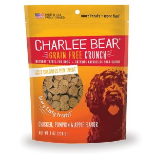 Charlee Bear Crunch Grain-Free Chicken & Pumpkin Dog Treats, 8 oz