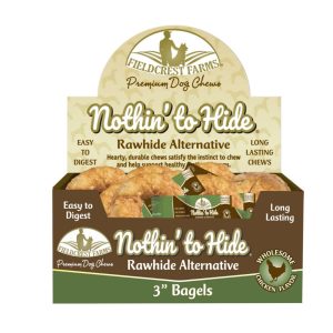 Nothin' to Hide Chicken Bagels Display Dog Chews, 24 Pieces