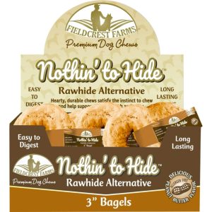 Fieldcrest Farms Nothin' to Hide Beef Bagels Dog Chews, 24 Pack