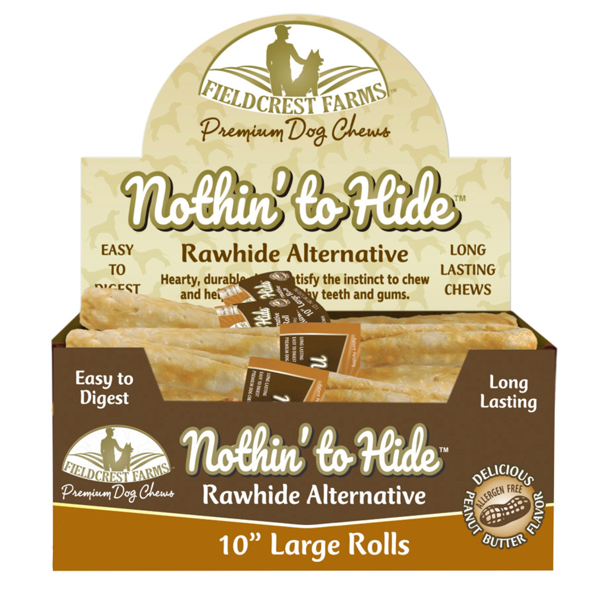 Fieldcrest Farms Nothin' to Hide Peanut Butter Rolls Dog Chews - Image 4