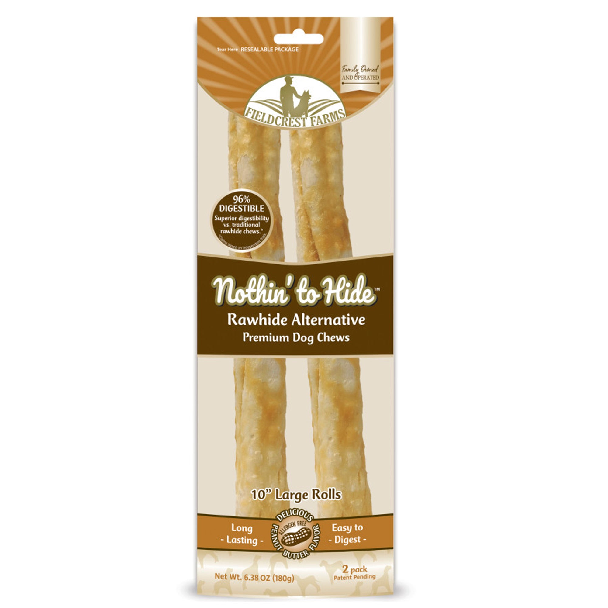 Fieldcrest Farms Nothin' to Hide Peanut Butter Rolls Dog Chews - Image 3