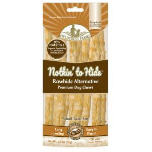 Fieldcrest Farms Nothin' to Hide Peanut Butter Twist Sticks Dog Chews, 10 Pack