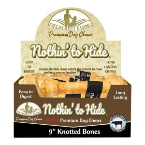 Nothin' to Hide Ultra Knotted Bone Beef, 9 in Dog Chews, 14 Pack