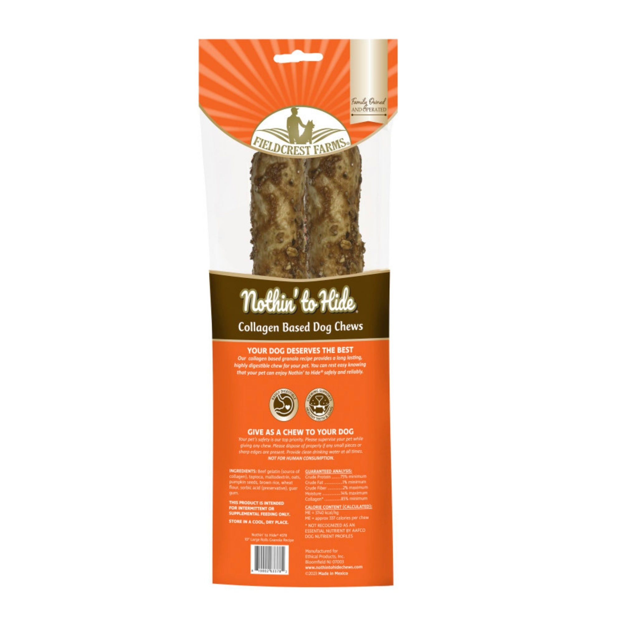Nothin' to Hide Granola Roll, Large Dog Chews, 2 Pack - Image 3