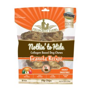 Nothin' to Hide Granola Flip Chips Dog Chews, 8 Pack