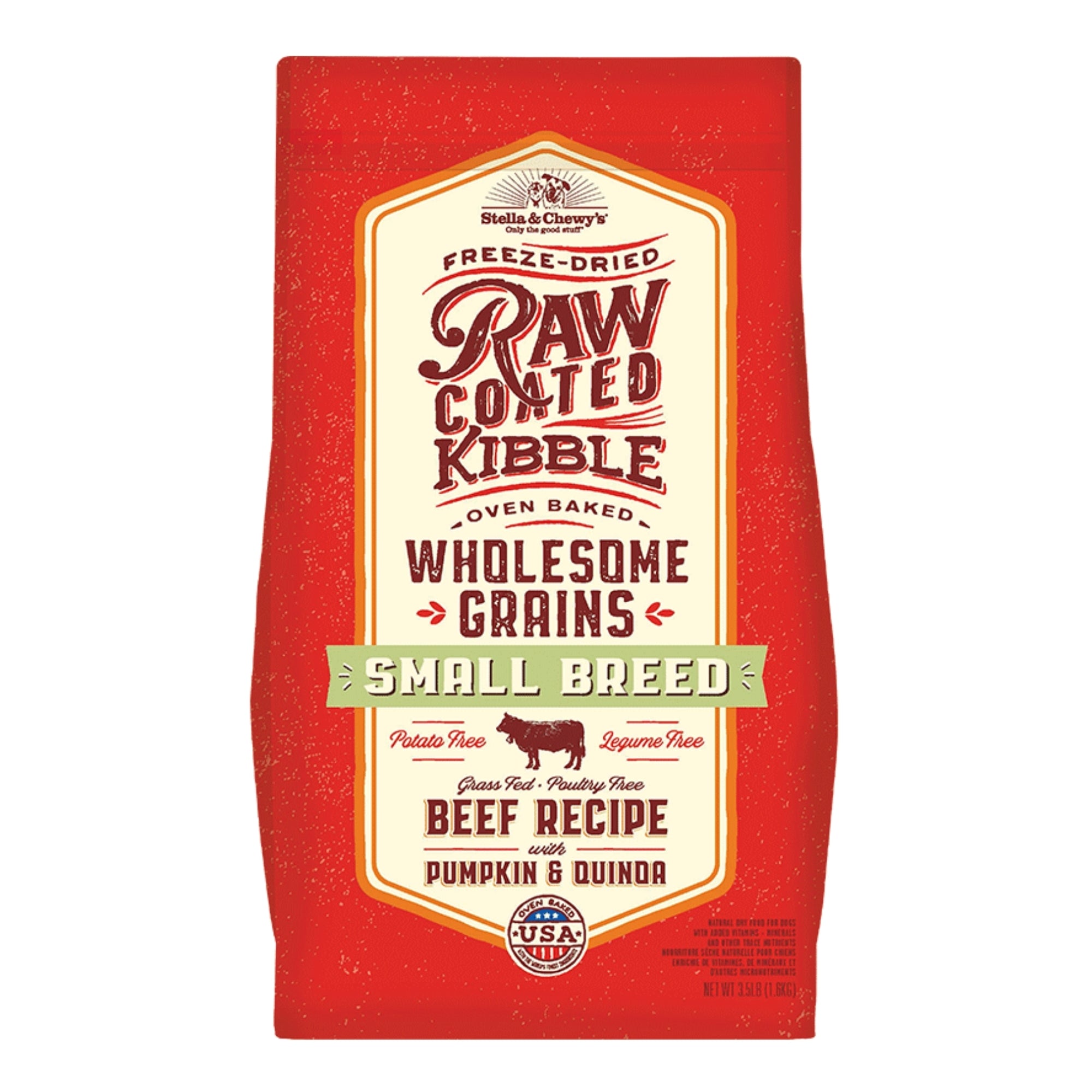 Stella & Chewy's Raw Coated Small Breed Wholesome Grains Beef Dry Dog Food