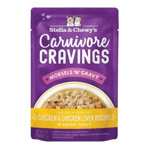 Stella & Chewy's Carnivore Cravings Morsels'N'Gravy Chicken & Chicken Liver, 2.8 oz, 24 Pack