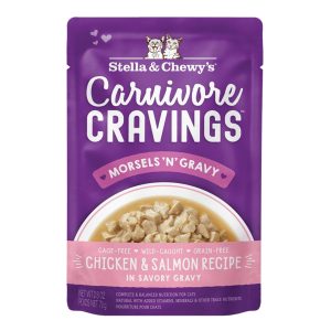Stella & Chewy's Carnivore Cravings Morsels'N'Gravy Chicken & Salmon, 2.8 oz, 24 Pack