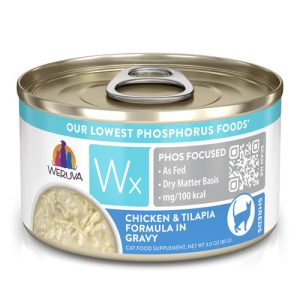 Weruva Wx Phos Focused Chicken & Tilapia in Gravy, 3 oz (Case of 12)