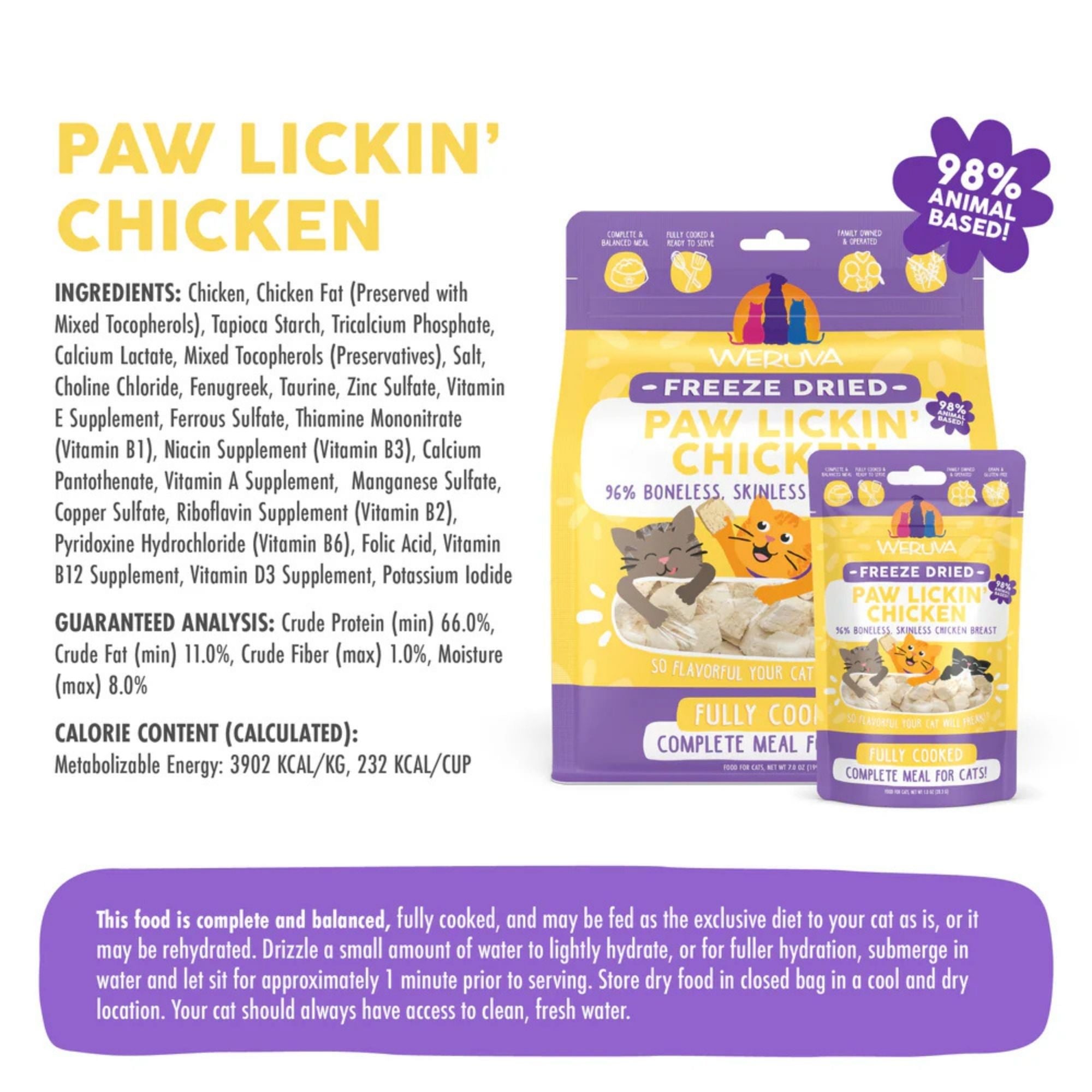 Weruva Freeze-Dried Paw Lickin' Chicken for Cats - Image 2
