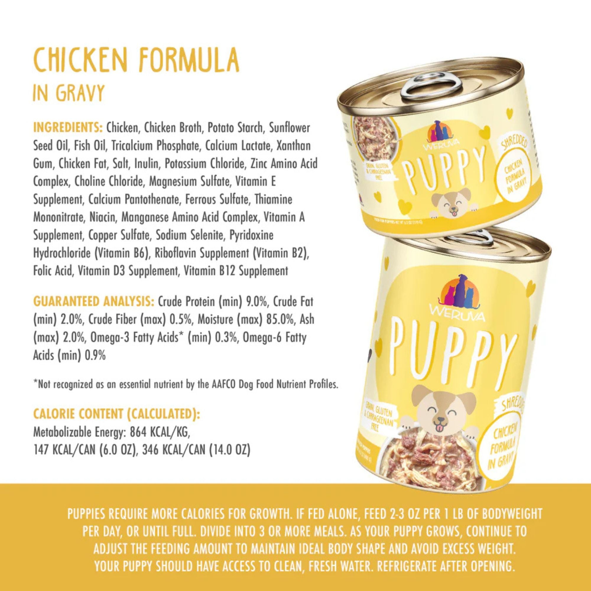Weruva Puppy Chicken Formula Wet Dog Food, 14 oz (Case of 10) - Image 2
