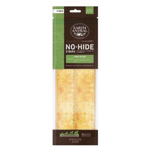 Earth Animal No-Hide Pork Strips Dog Chews, 4 Pack